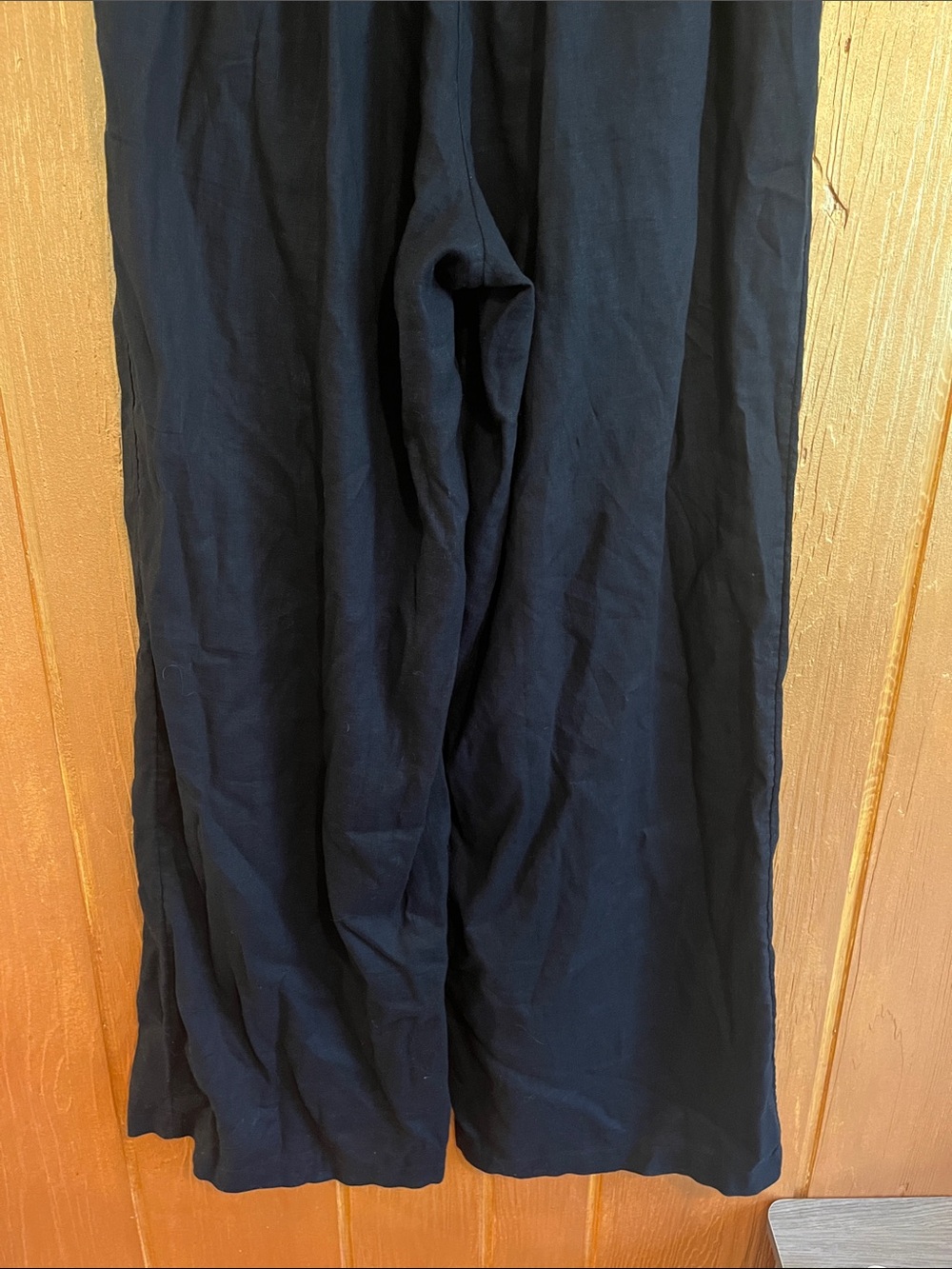 aerie Black Linen Wide-Leg Pants - Picture 7 of 7